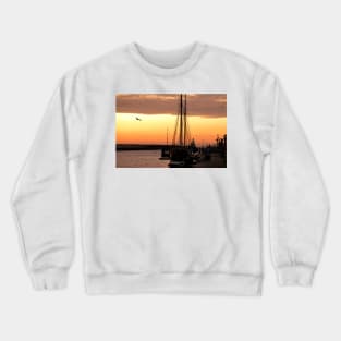 Several soaring seagulls at sunrise Crewneck Sweatshirt